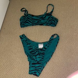Target green and black zebra bikini!